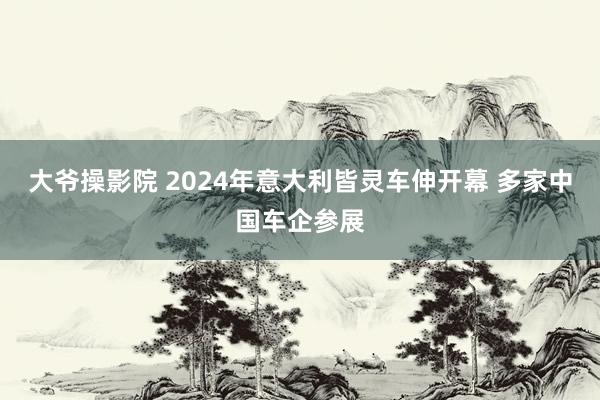 大爷操影院 2024年意大利皆灵车伸开幕 多家中国车企参展