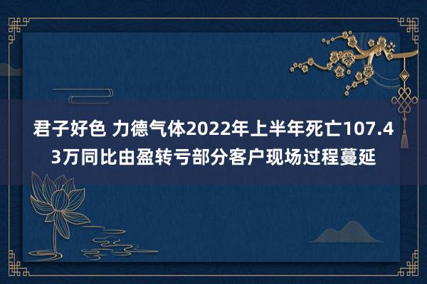 君子好色 力德气体2022年上半年死亡107.43万同比由盈转亏部分客户现场过程蔓延