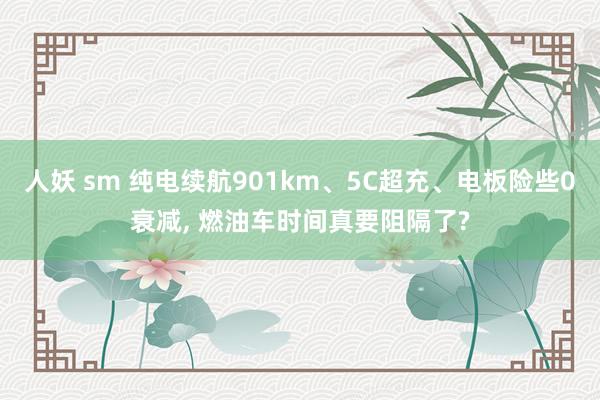 人妖 sm 纯电续航901km、5C超充、电板险些0衰减， 燃油车时间真要阻隔了?